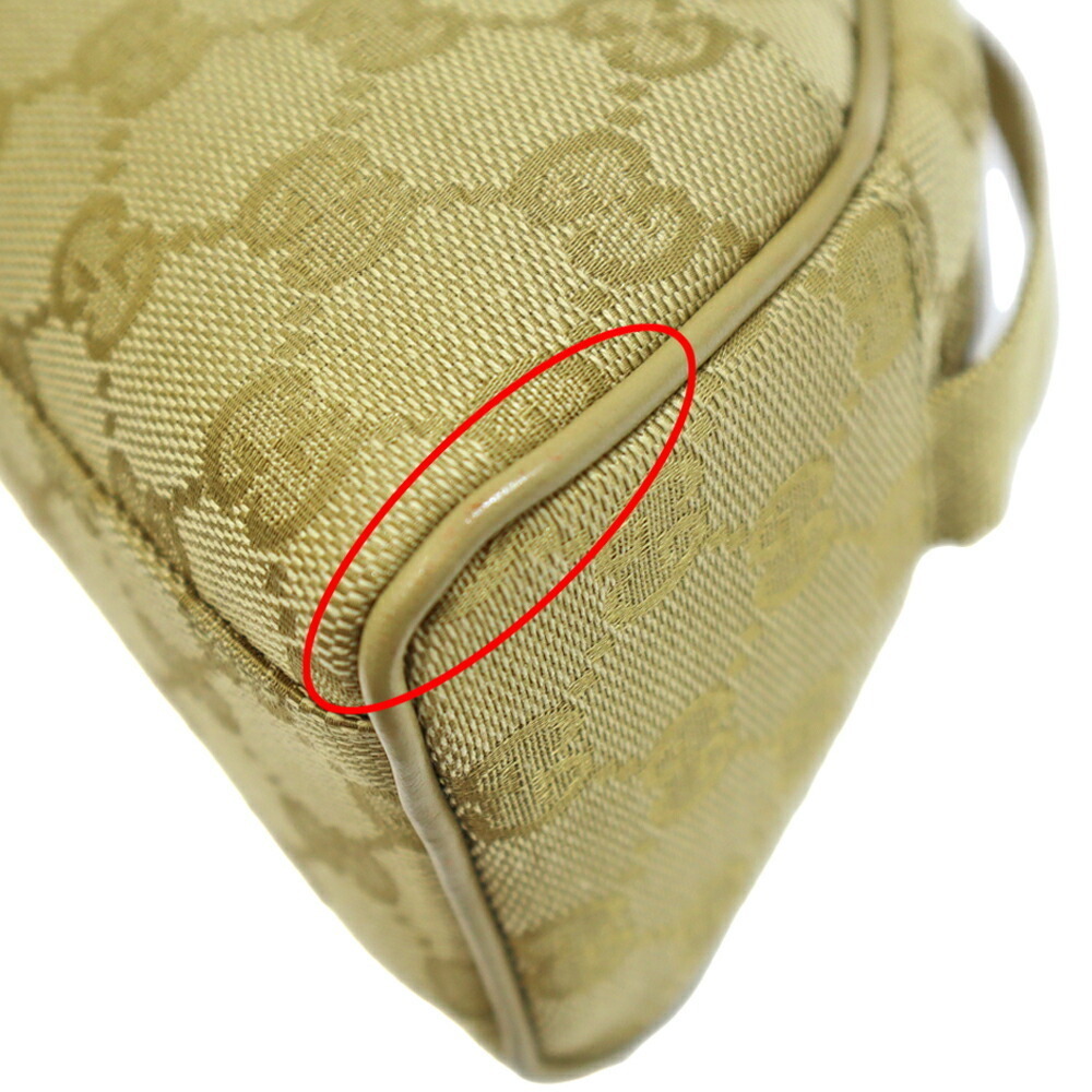 Gucci One Handle GG Canvas Handbag Beige Yellow - Picture 5 of 10